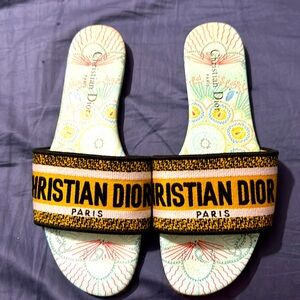 DIOR IN LIGHTS D-WAY slide sandal printed